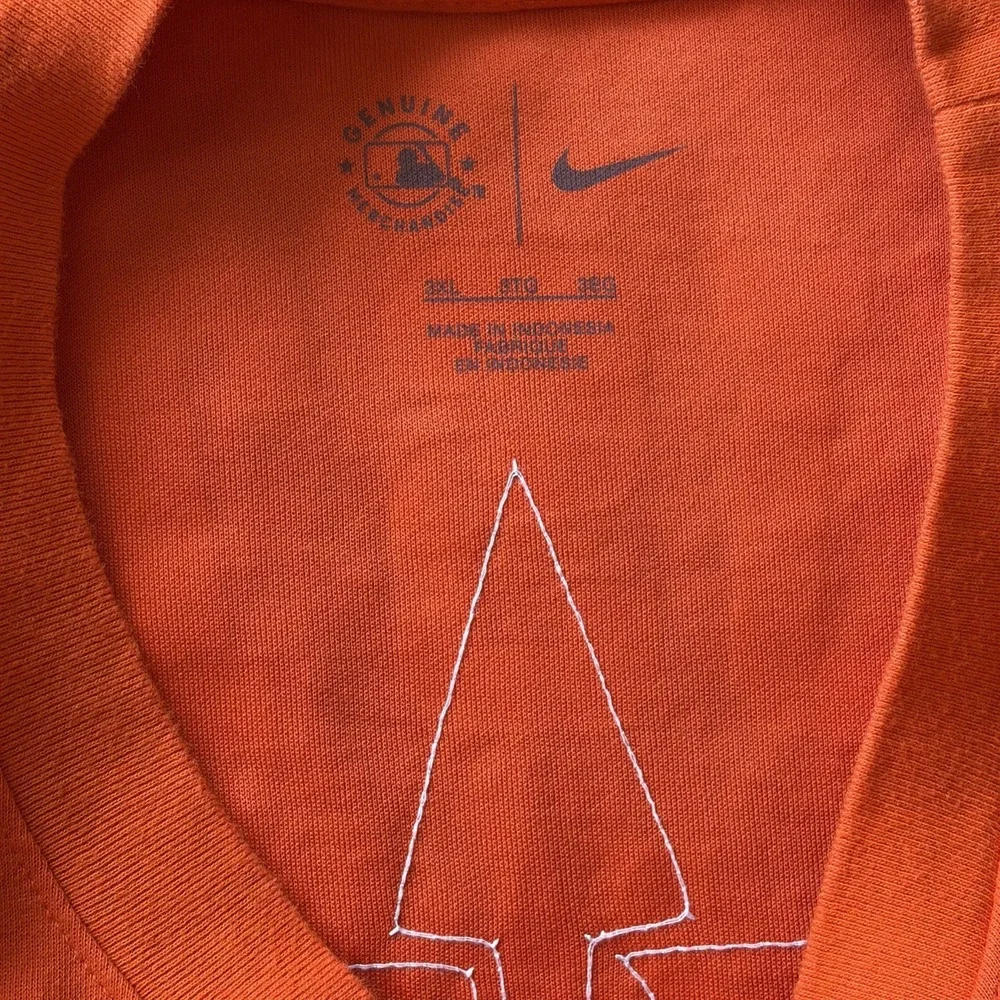 Nike Orange Houston Astros MLB Baseball Statement Game Over T-Shirt Mens 3XL